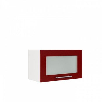 Бруклин ШВГС 600 Шкаф верхний горизонтальный со стеклом (Бетон белый/корпус Венге) в Удачном - udachnyj.mebel54.com | фото