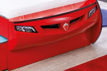CARBED Кровать-машина Coupe с выдвижной кроватью Red 20.03.1306.00 в Удачном - udachnyj.mebel54.com | фото