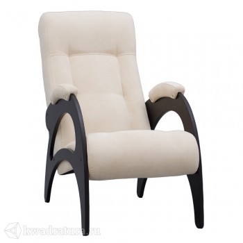 Кресло для отдыха Неаполь Модель 9 без лозы (Венге-эмаль/Ткань Ваниль Verona Vanilla) в Удачном - udachnyj.mebel54.com | фото