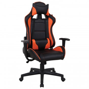 Кресло компьютерное BRABIX GT Racer GM-100 (черный, оранжевый) в Удачном - udachnyj.mebel54.com | фото