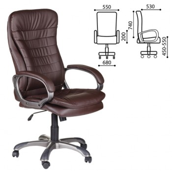 Кресло офисное BRABIX Omega EX-589 (коричневое) в Удачном - udachnyj.mebel54.com | фото