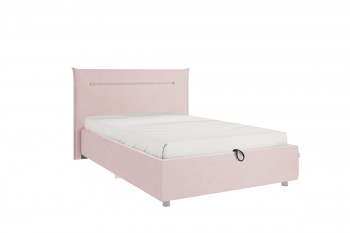 Кровать 1,2 Альба (Нежно-розовый велюр/под-мех) в Удачном - udachnyj.mebel54.com | фото