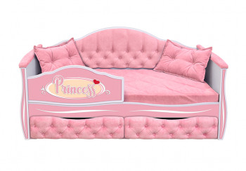 Кровать 160 серии Иллюзия 2 ящика 15 Бледно-розовый (подушки) в Удачном - udachnyj.mebel54.com | фото
