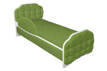 Кровать 190 Атлет Lux 76 Зелёный (мягкий бортик) в Удачном - udachnyj.mebel54.com | фото