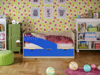 Кровать Бабочки 2,0м (Синий матовый) в Удачном - udachnyj.mebel54.com | фото