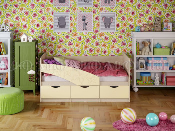 Кровать Бабочки 2,0м (Ваниль матовый) в Удачном - udachnyj.mebel54.com | фото