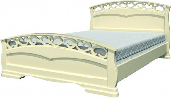 Кровать Грация-1 из массива сосны 1400*2000 Слоновая кость в Удачном - udachnyj.mebel54.com | фото