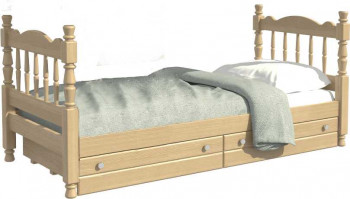 Кровать одинарная Аленка из массива сосны 800*1890 Сосна в Удачном - udachnyj.mebel54.com | фото