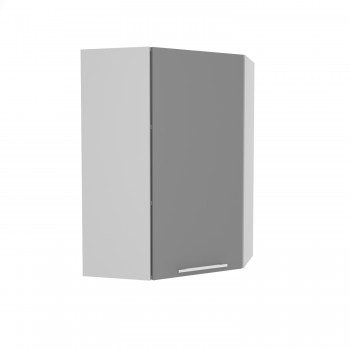 Ройс ВПУ 600 Шкаф верхний угловой высокий (Графит софт/корпус Серый) в Удачном - udachnyj.mebel54.com | фото