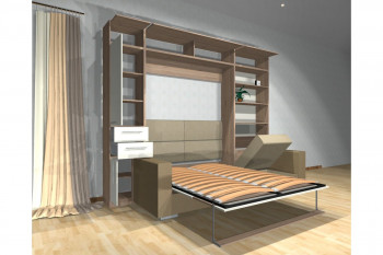 Шкаф-кровать с диваном Каролина в Удачном - udachnyj.mebel54.com | фото